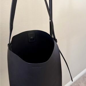 COS Black Leather Tote Bag